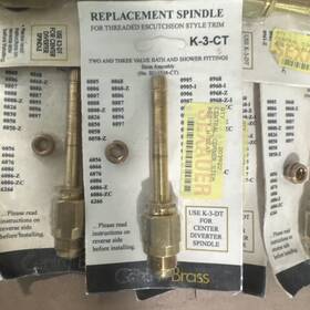 K-3-ct Central Brass Replacement Spindle Stem Assembly Lot Of 6