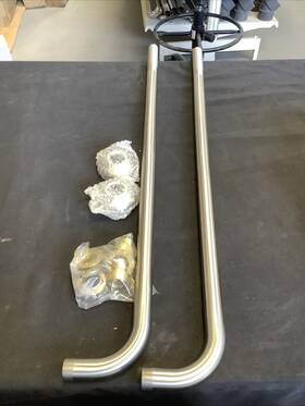 3965-bn Cheviot Universal Free Standing Water Supply Lines. Brushed Nickel. N5