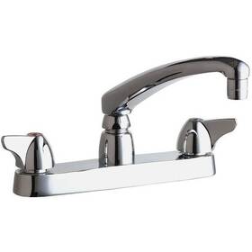 1100-xkabcp Chicago Faucet Low Arc Kitchen Manual 8 Inch Mount 2 Hole
