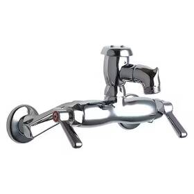 305-vbrxkcp Chicago Faucet Dual-handle Hot And Cold Water Sink 8 Inch