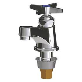 Chicago Faucet 701-coldabcp Manual Low Arc Bathroom Single Hole Mount Polished Chrome 1