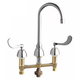 786-twgn2ae35abcp Chicago Faucet Manual Concealed Hot And Cold Water Sink 8 Inch