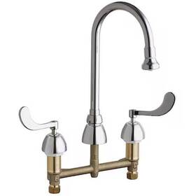 786-xkabcp Chicago Faucet Gooseneck Kitchen/bathroom Manual 8 Inch Mount