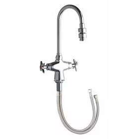 929-e22cp Chicago Faucet Hot And Cold Water Mixing Single Hole Mount