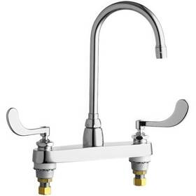 1100-gn2ae3xkabcp Chicago Faucets Deck Mount Manual Sink Faucet 8 Inch Center Read