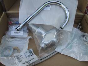 50-e35abcp Chicago Faucets Chrome Commercial Grade Single Hole Kitchen Faucet With Le