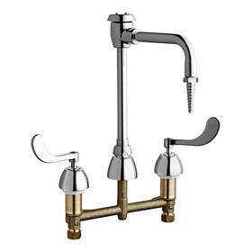 786-gn2bvbe7cp Chicago Faucets 10 Inch Deck Mounted Laboratory 6 Gooseneck New