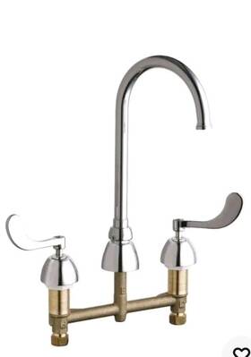 786-gn2fcabcp Chicago Faucets Gooseneck Faucet Lever Handle Chrome