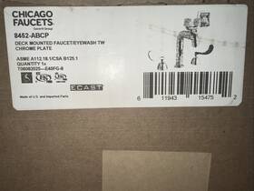 8452-abcp Chicago Faucets Deck Mounted Faucet Eyewash Tw Chrome Plate
