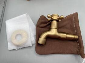 Ciglow 719855527838 Wall Mounted Vintage Solid Brass Faucet Single Cold Water Tape F