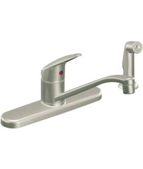 Ca40513sl Cleveland Stainless Cornerstone Low Arc Kitchen Faucet With Side Spray