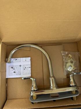 11475-06997 Cleveland Faucet Group High Arc Kitchen Chrome 2 Handle Sink New Open Box