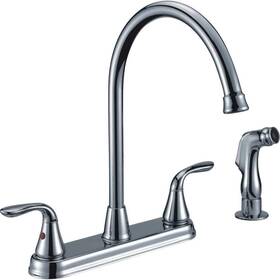 191-7703 Cmi Majestic Double Handle Standard Kitchen Faucet In Polished Chrome
