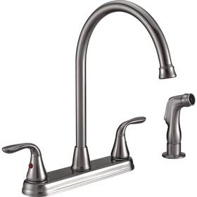 191-7704 Cmi Majestic 2-handle Standard Kitchen Faucet In Brushed Nickel