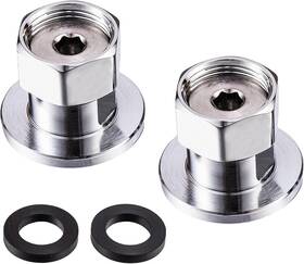 Pv-s035 Commercial Faucet 2-pack 1/2 Inch Npt Brass Coupling Flanges For 8 Wall Mount Faucets