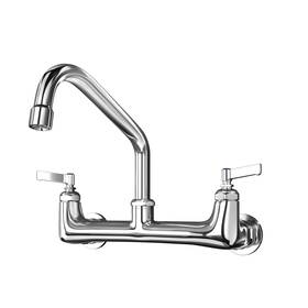 Cwm 774980188101 Wall Mount Commercial Sink Faucet 8 Inches Center With 10 I