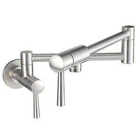 Cwm 778992623865 Imlezon Pot Filler Faucet Stainless Steel Commercial Wall Mount Kitchen Sink