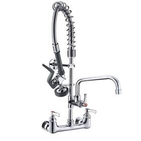Cwm 778992623872 Imlezon Commercial Wall Mount Kitchen Sink Faucets Brass Constructed Polished