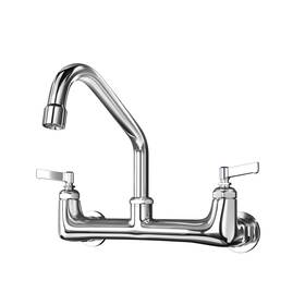 Im-us-kh38 Cwm Wall Mount Kitchen Faucet 8 Inch Center Commercial Faucets With Swivel