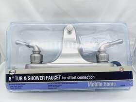 10885x Danco 8 Inch Mobile Home Offset Tub And Shower Faucet - Brushed Nickel