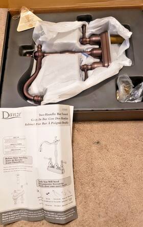 D153057rb Danze 2 Handle Bar Kitchen Faucet Oil Rubbed Bronze Opulence Collection D153057