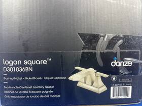 D301036 Danze Logan Square Two Handle Centerset Lavatory Faucet Brushed Nickel