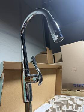 D454446 Danze Bellefleur Pull Down Kitchen Faucet Single Handle Polished Chrom