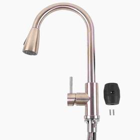 D0127c0005 Dawot Kitchen Faucet Pull Down Sprayer Stainless Steel 360 Degree Spout Single Handle