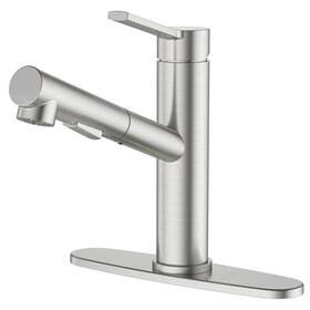 Day-aps248-bn Dayone Modern Bar Kitchen Faucet With Pull-out Sprayer Brushed Nickel Rv Single Han