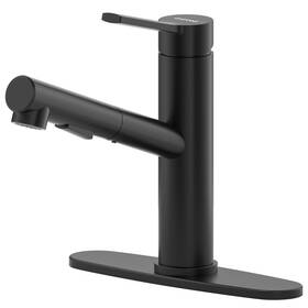 Day-aps248-mb Dayone Black Rv Kitchen Faucet With Pull Down Out Sprayer Bar Sink Low Profi