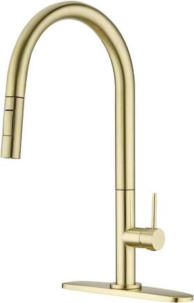 Hc82050-d Delle Rosa Kitchen Faucet Brushed Gold With Pull Down Sprayer