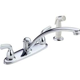 Delta 034449624398 Foundations 2-handle Standard Kitchen Faucet In Chrome