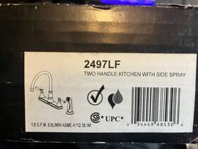 Delta 034449685306 Cassidy 2-handle Standard Kitchen Faucet With Side Sprayer In Chrome