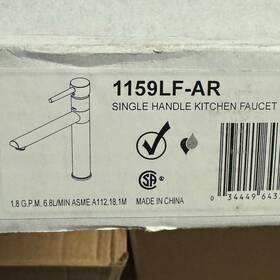 1159lf-ar Delta Trinsic Single Hole Kitchen Faucet Arctic Stainless