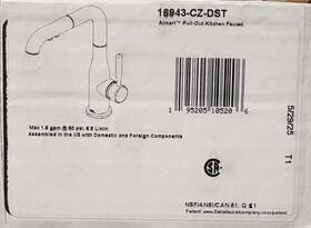 16943-cz-dst Delta Almari Single Hole Pullout Kitchen Faucet - Champagne Bronze