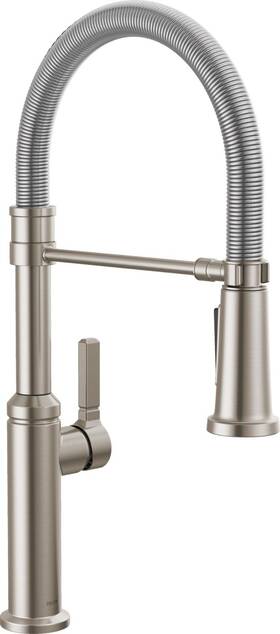 18829-ss-dst Delta Rhett Pull-down Kitchen Faucet With Spring Spout - Stainless