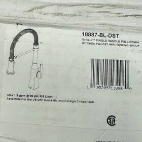 18887-bl-dst Delta Ermelo 1.8 Gpm Single Hole Pre-rinse Pull Down Kitchen Faucet