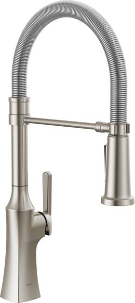 18887-ss-dst Delta 18887-dst Ermelo 1.8 Gpm 1 Hole Pre-rinse Spring Spout Pull - Brilliance