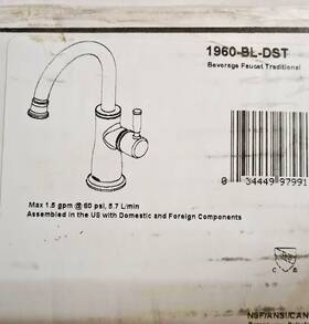 1960-bl-dst Delta Traditional Beverage Faucet Matte Black