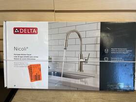 19737lf-ss Delta Nicoli Single-handle Kitchen Faucet Pull Down Spray Stainless