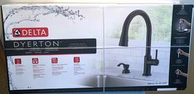 19813z-blsd-dst Delta Dyerton Pull-down Sprayer Kitchen Faucet Matte Black Finish 19813z-blsd