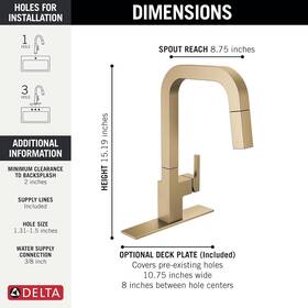 19825lf-cz Delta 19825lfcz Junction Kitchen Faucet With Pull Down Sprayer Champagne Bronze