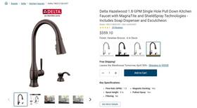 19831z-rbsd-dst Delta Hazelwood Pull-down Kitchen Faucet Venetian Bronze Brand New