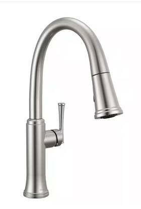 19842-ss-dst Delta New Eldridge Single Handle Pulldown Kitchen Faucet Stainless