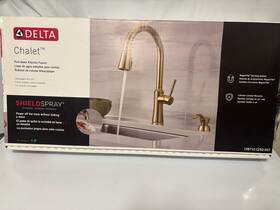 19871z-czsd-dst Delta Chalet Champagne Bronze Pull-down Kitchen Faucet