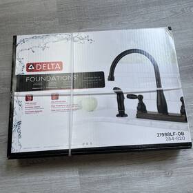 21988lf-ob-r Delta Foundations Kitchen Faucet With Oil Rubbed Bronze 21988lf-0b