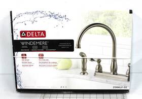 21996lf-ss-r Delta Windemere Two Handle Kitchen Faucet Stainless