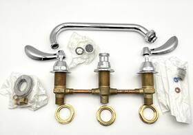27c2234 Delta - Two Handle 8 In Below Deck-mount Faucet Chrome