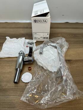 27c648 Delta Commercial Kitchen Faucet Chrome Read