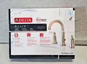 35769lf-sp Delta Alux 2-handle Widespread Bathroom Faucet - Brushed Nickel T12